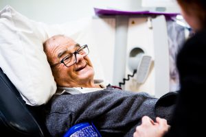 Elderly man in hospital be
