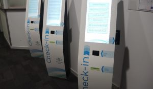 Kiosk check-in at Outpatients